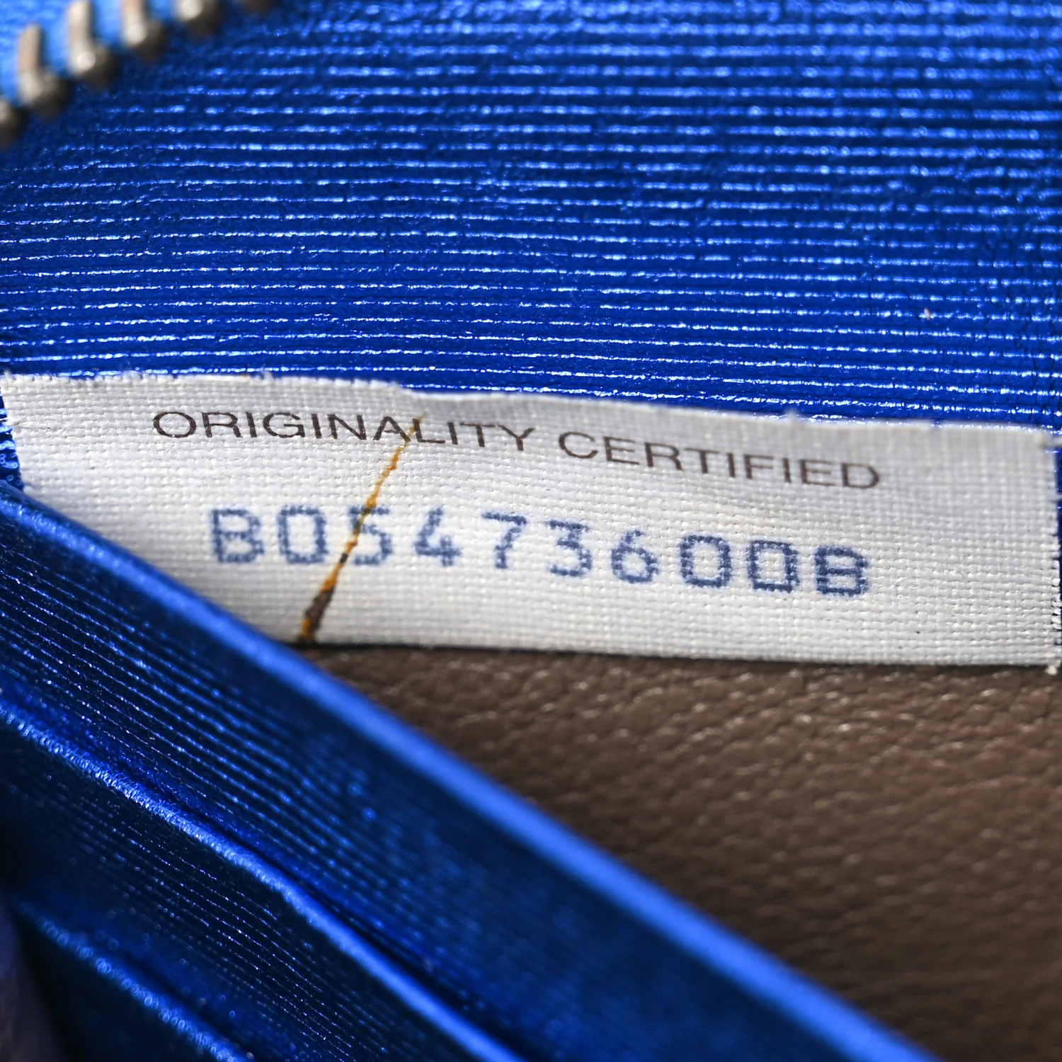 Metallic Grosgrain Intrecciato Zip Around Wallet Cobalt - Image 8