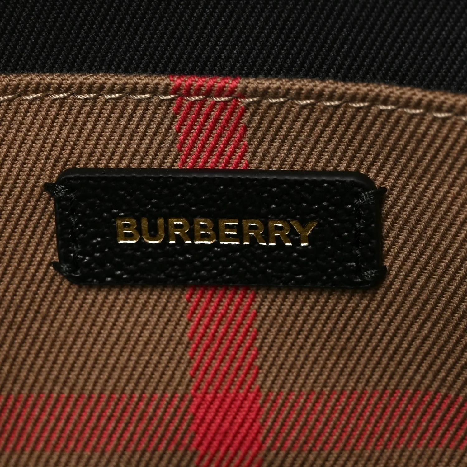 Calfskin Mega Check Small Banwell Tote Black - Image 6