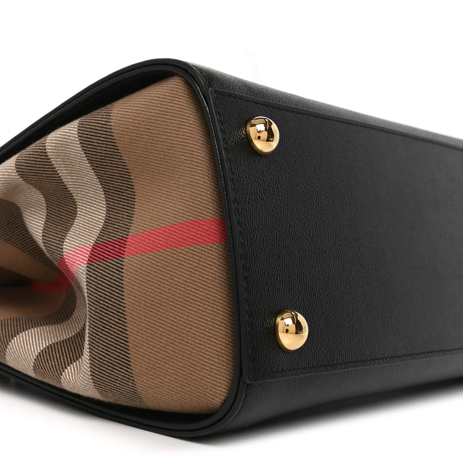 Calfskin Mega Check Small Banwell Tote Black - Image 8