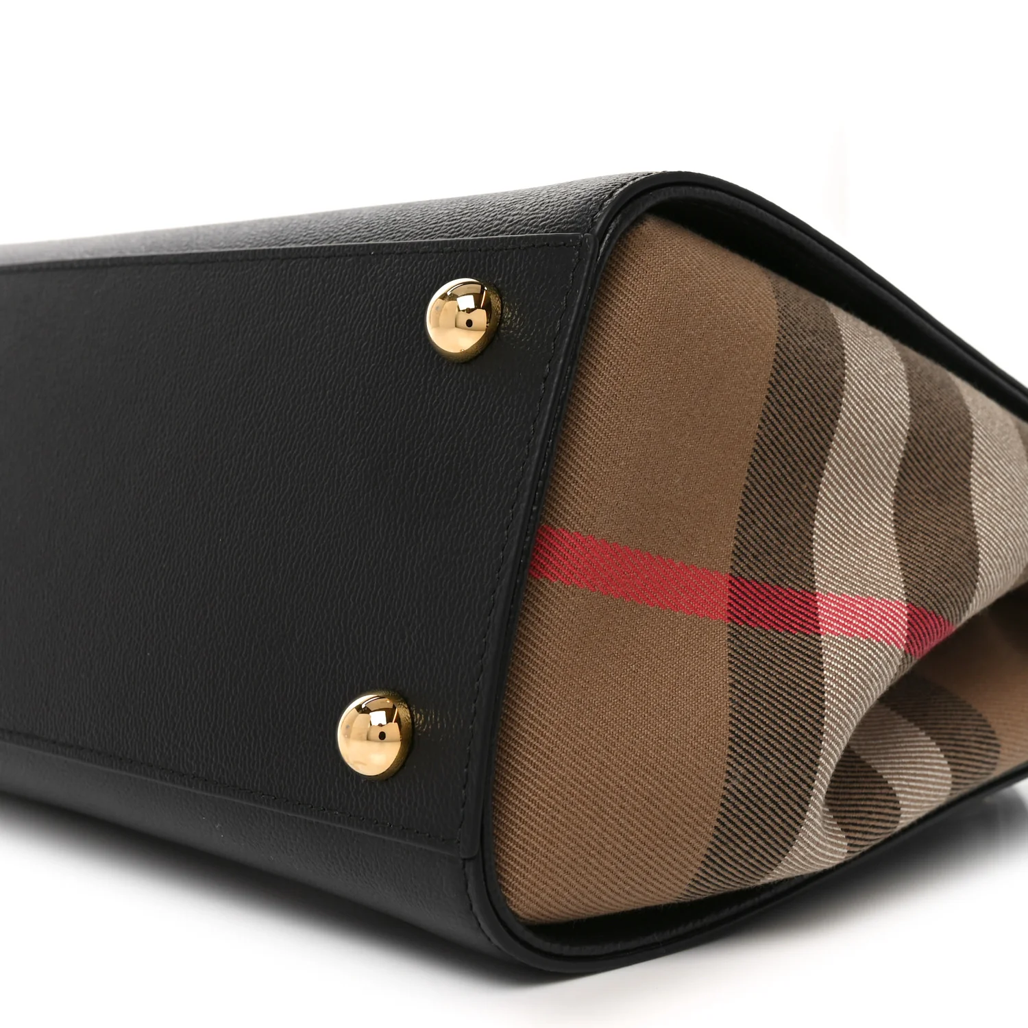 Calfskin Mega Check Small Banwell Tote Black - Image 9