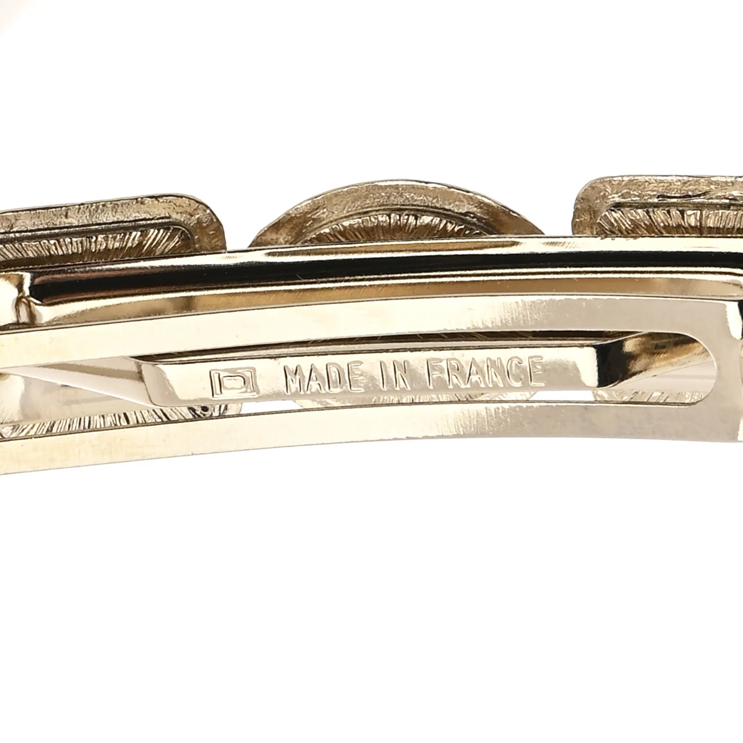 Enamel CC Hair Clip Barrette Golden Black Burgundy - Image 4