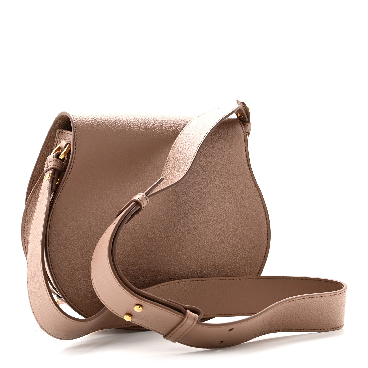 Grained Calfskin Marcie Saddle Bag Woodrose - Image 3
