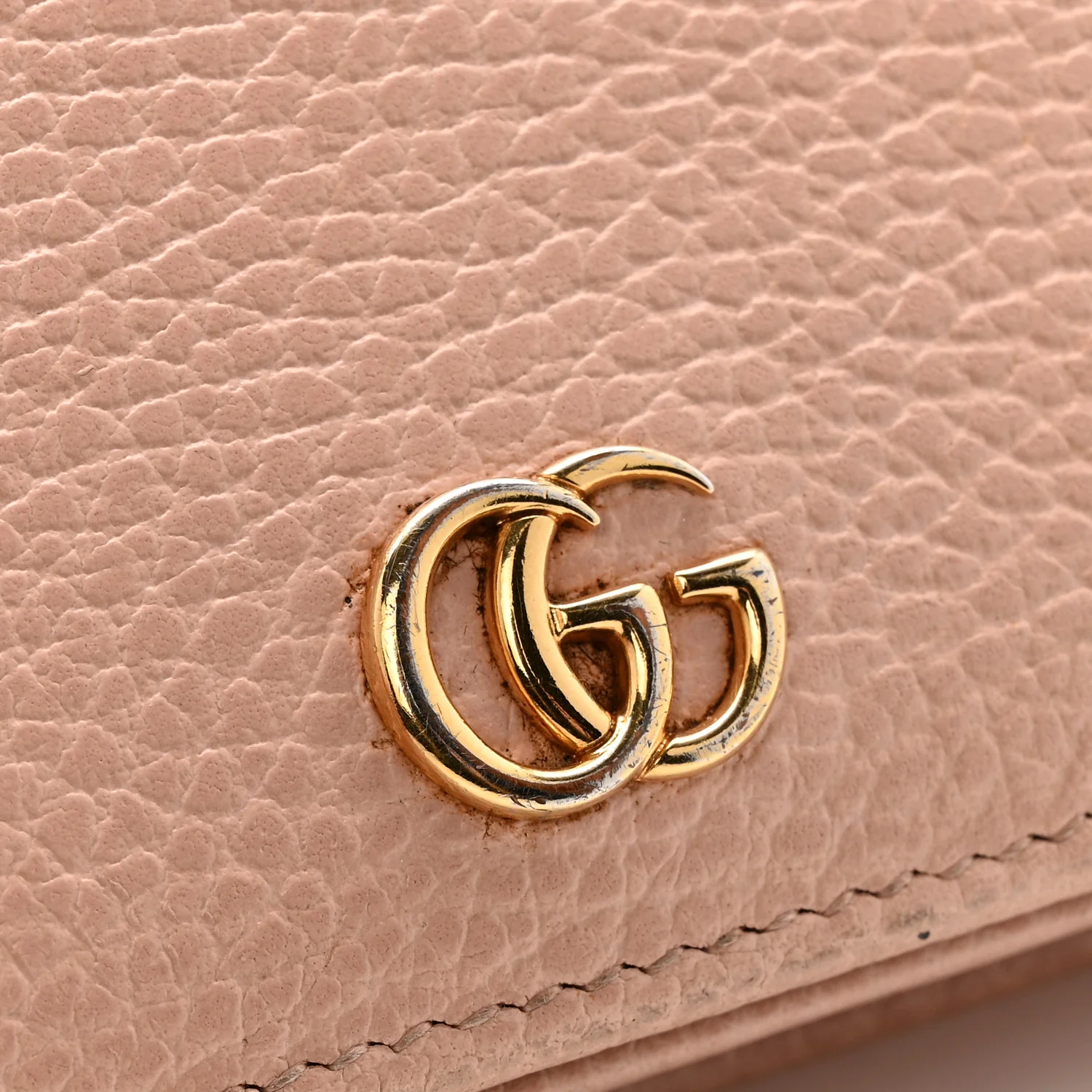 Dollar Calfskin Mini GG Marmont Chain Wallet Perfect Pink - Image 12