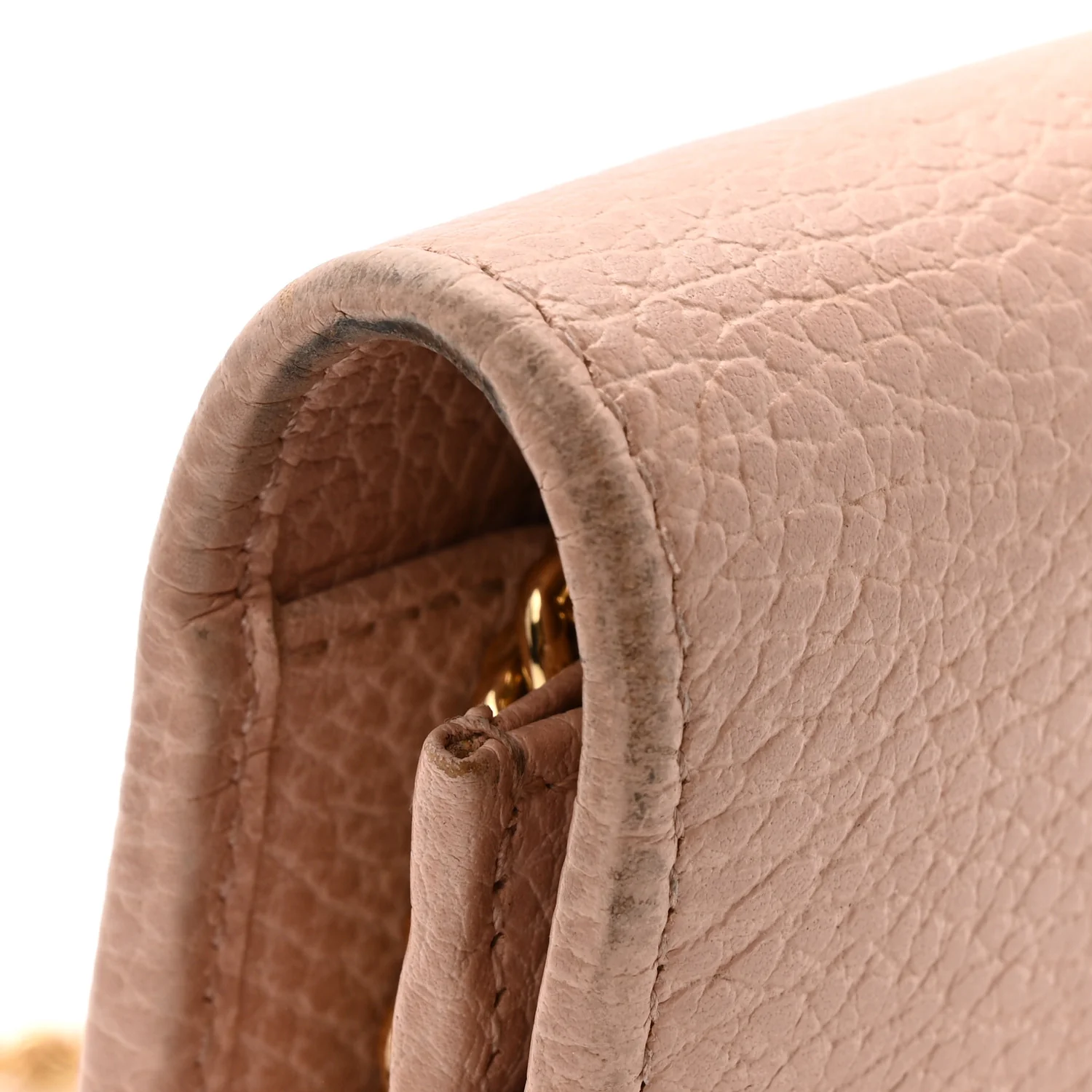 Dollar Calfskin Mini GG Marmont Chain Wallet Perfect Pink - Image 13