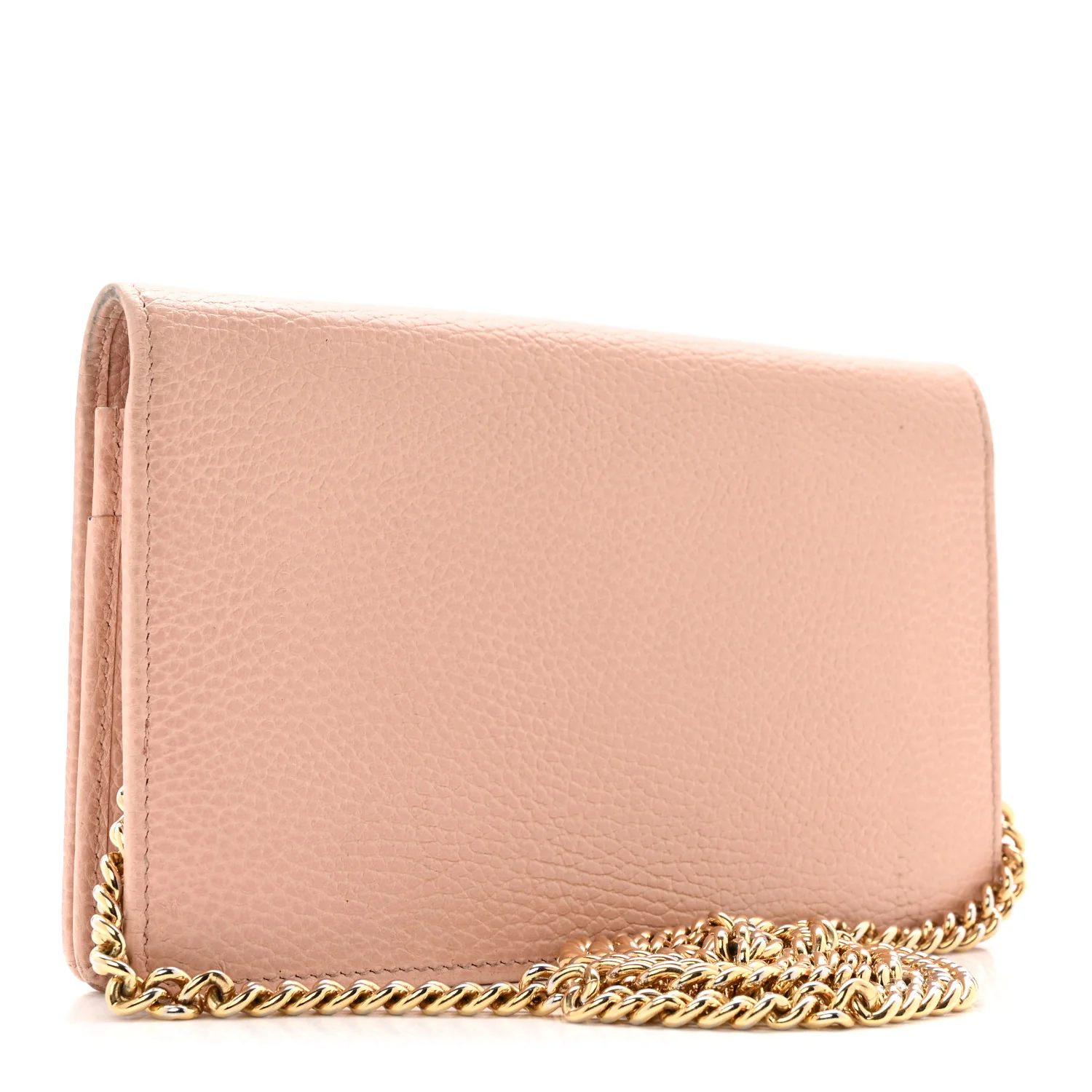 Dollar Calfskin Mini GG Marmont Chain Wallet Perfect Pink - Image 3