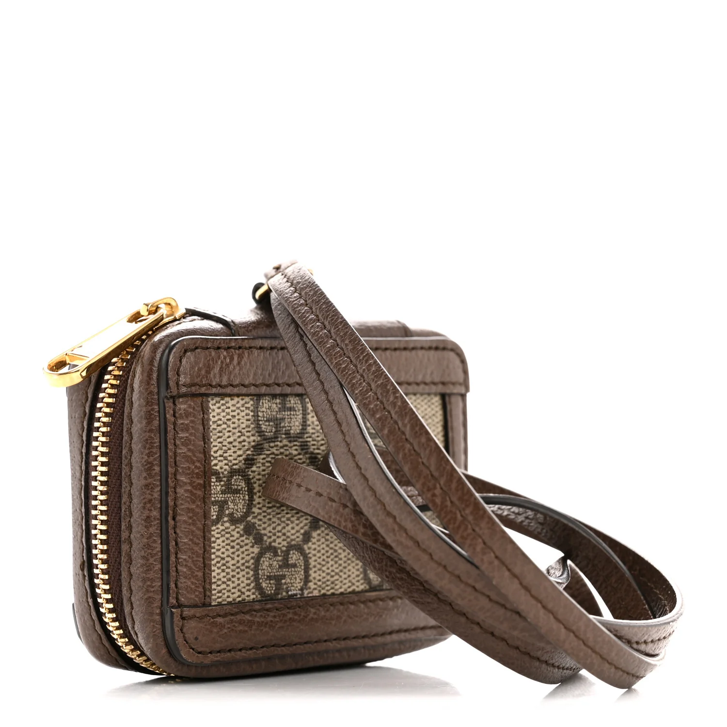 GG Supreme Monogram Textured Dollar Calfskin Web Ophidia AirPods Pro Case Beige Ebony New Acero - Image 3