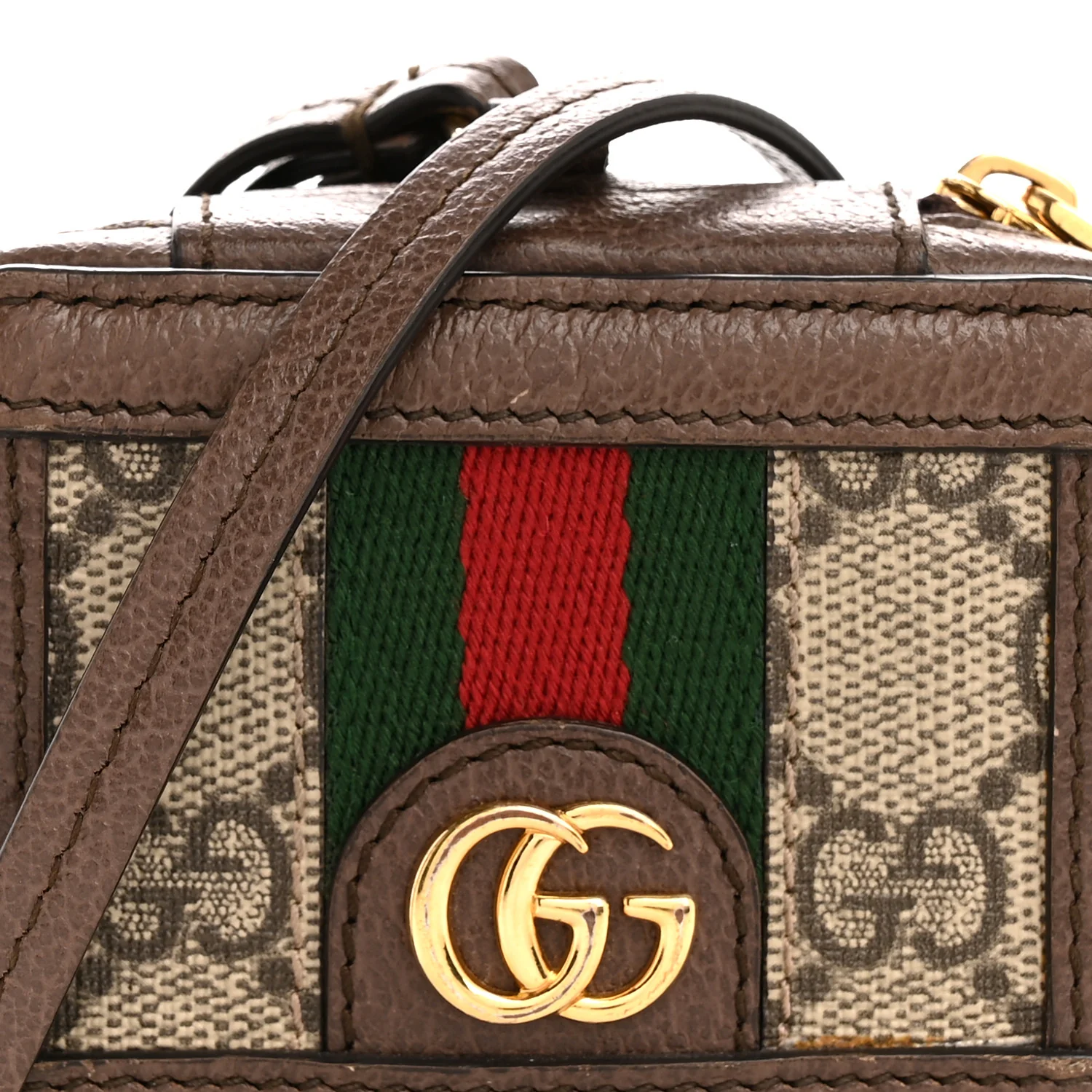 GG Supreme Monogram Textured Dollar Calfskin Web Ophidia AirPods Pro Case Beige Ebony New Acero - Image 7