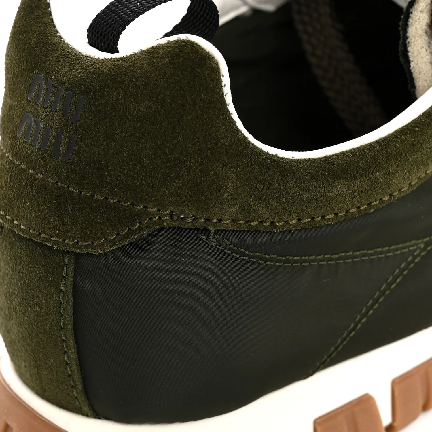 Nylon Scamosciato Suede Tyre Sneakers 38 Loden - Image 10