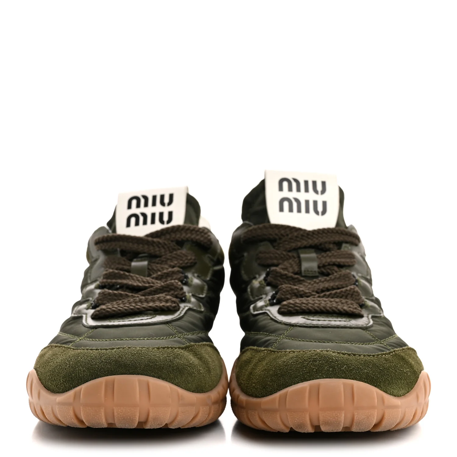 Nylon Scamosciato Suede Tyre Sneakers 38 Loden - Image 3